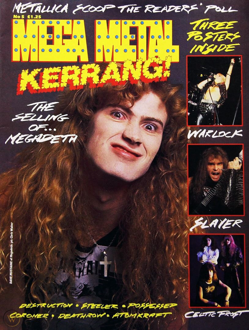 Обложка журнала Kerrang! Mega Metal № 5 1986 года