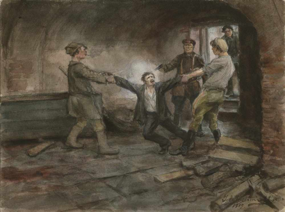 «В подвалах ЧК», картина И. А. Владимирова