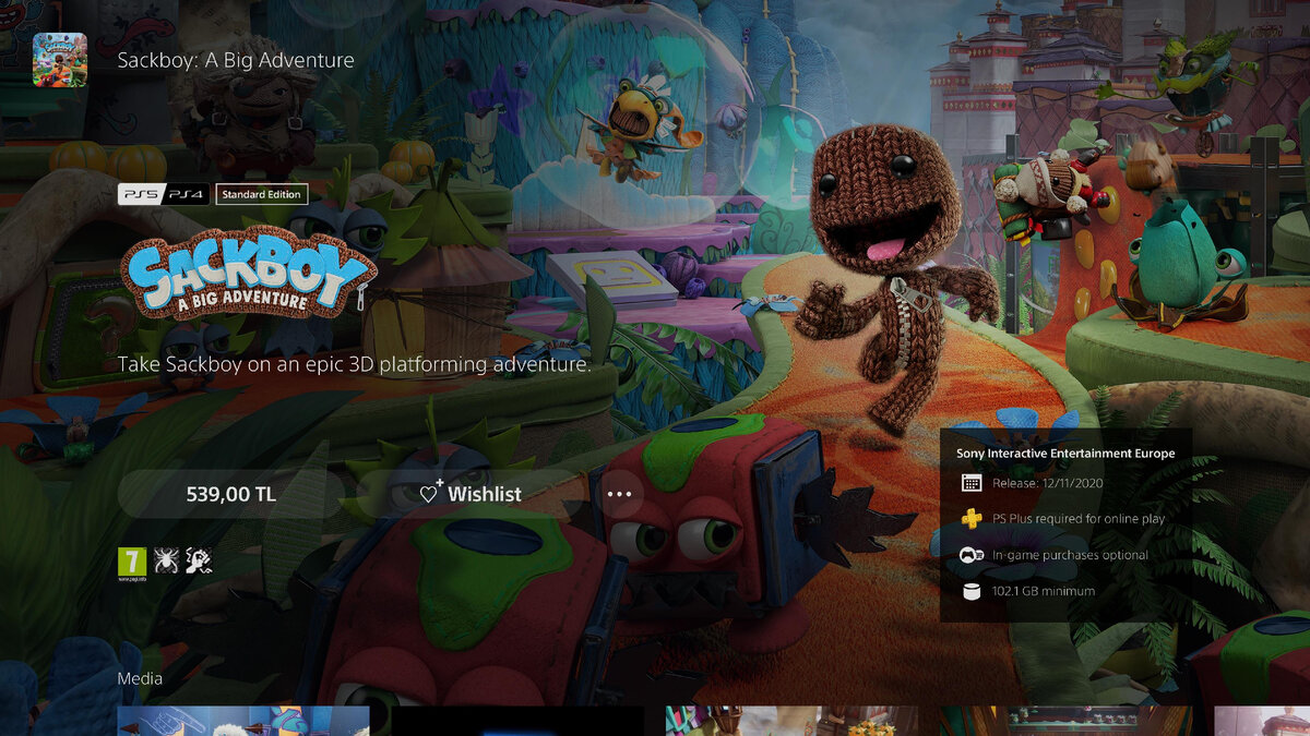 Страница игры в PS Store