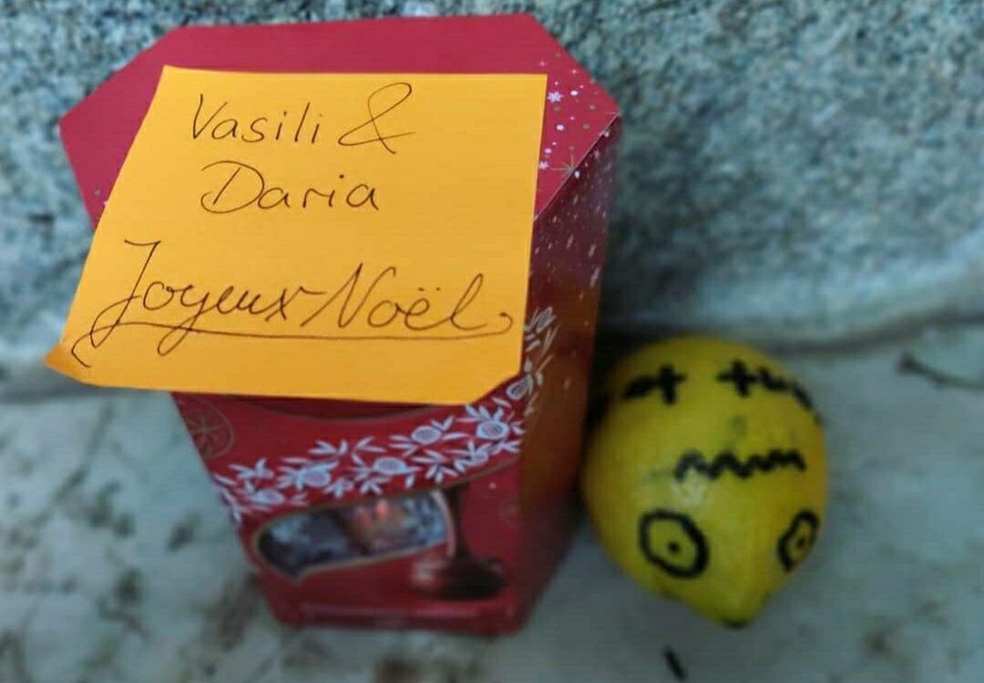 Наш приятель из Германии удивлялся, что мы постоянно пьем чай с лимоном. К Рождеству подарил нам разукрашенный лимон) 