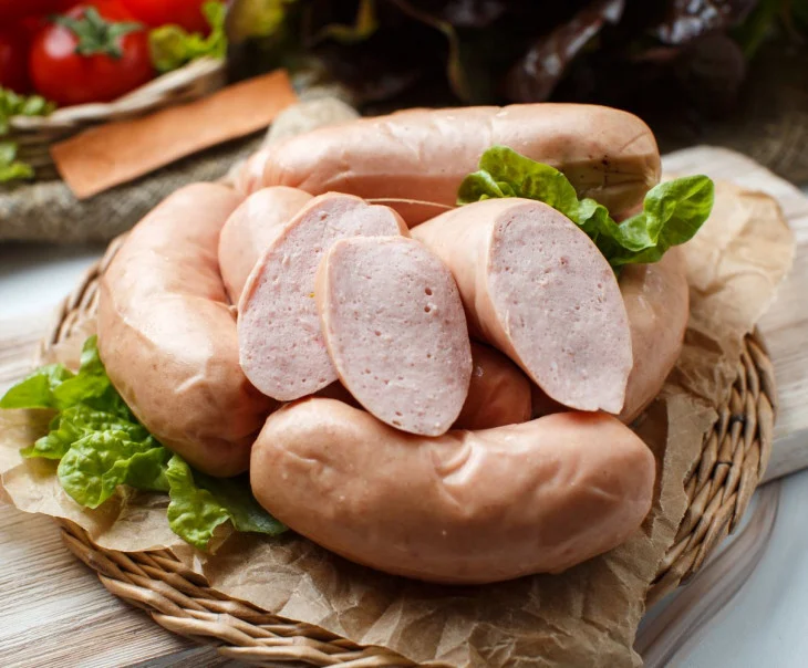 Свино говяжий. Сардельки свино говяжьи. Фермерское мясо Волхов
