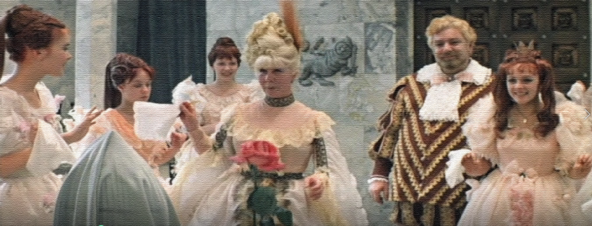 Принцесса на горошине 1976г., Принцесса - Ирина Юревич, Король - Юрий Чекулаев, Старшая фрейлина - Валентина Самсонова