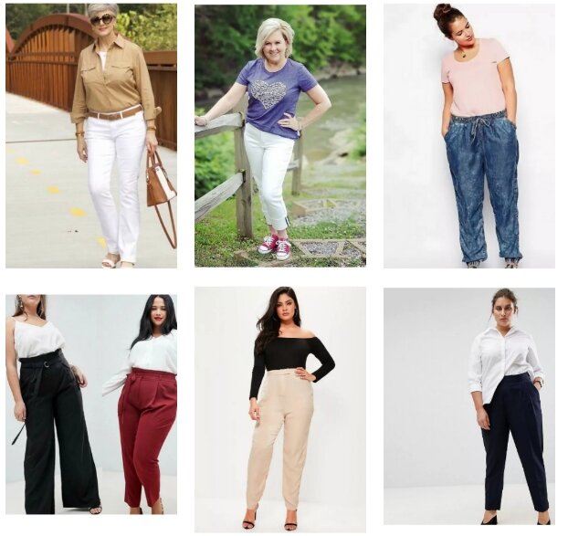 На верхних фото у всех ноги кажутся короче, чем есть на самом деле, на нижних наоборот длиннее. 