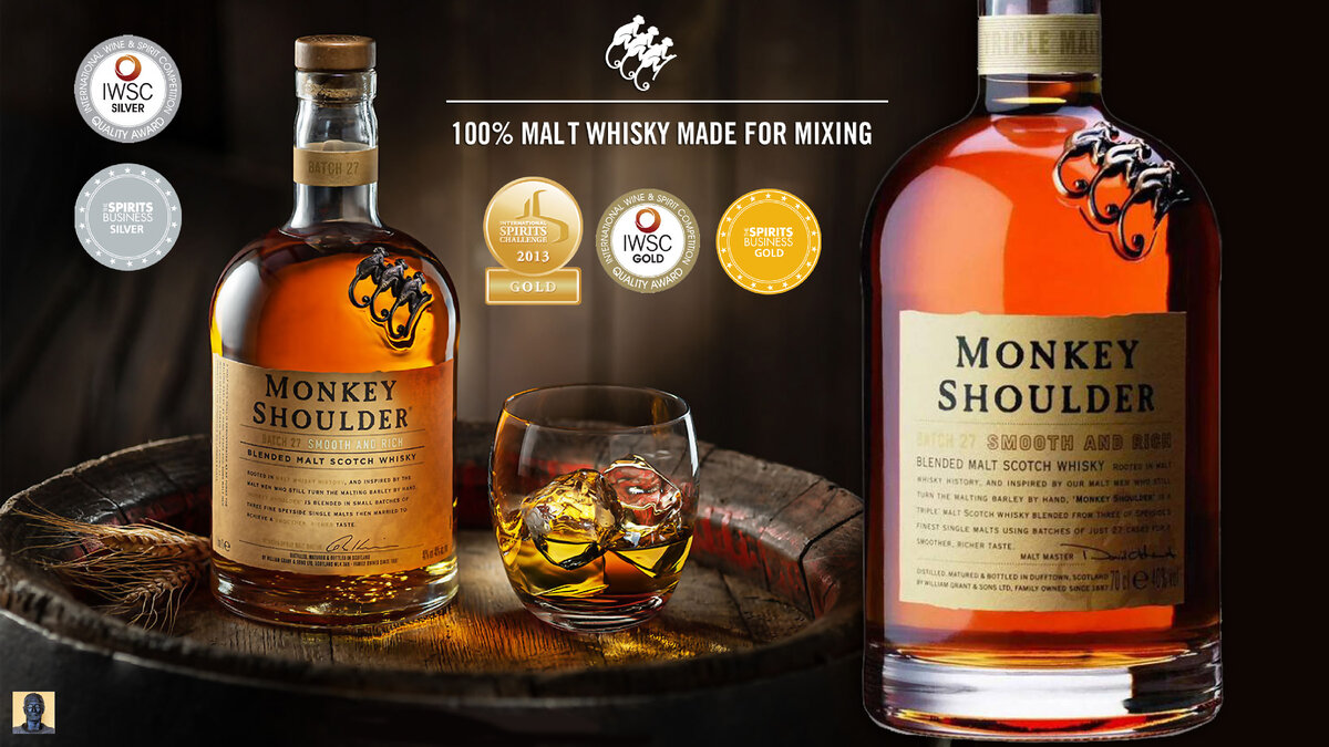 Monkey shoulder 3. 7. 7. 7. Виски манки шолдер 0.