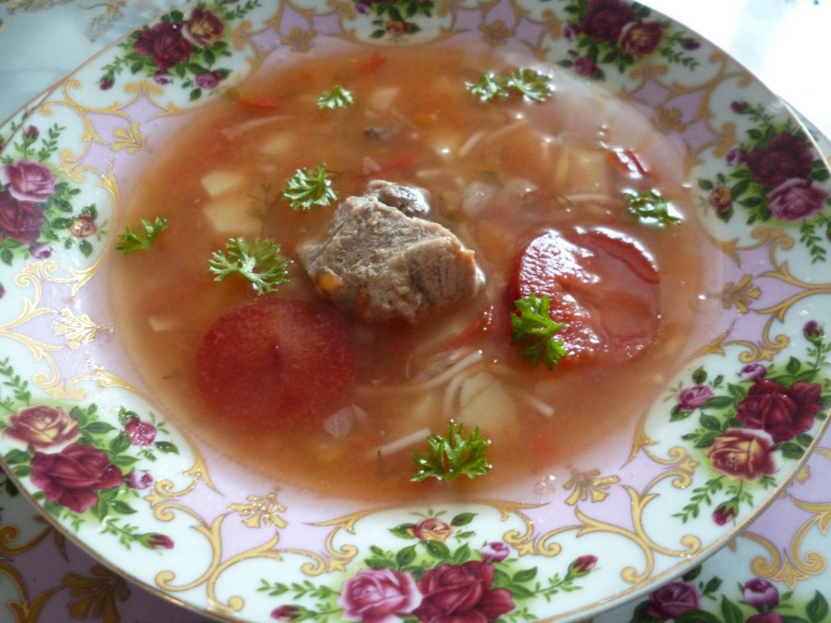 Суп из свинины на косточке с вермишелью - рецепт с пошаговыми фото | Все Блюда