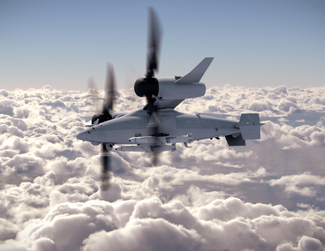    Изображение V-247, вооруженного двумя ударными ракетами / ©Bell