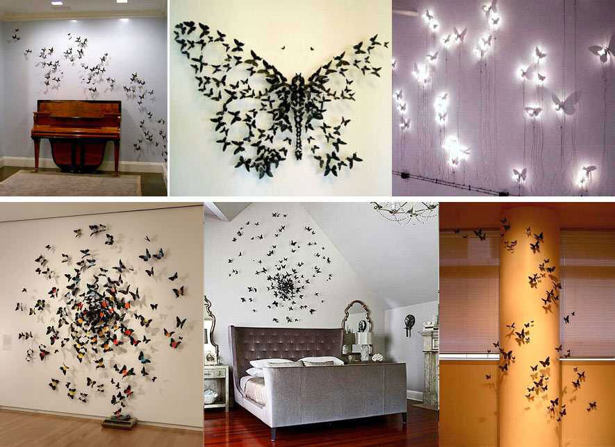 Бабочки на стену: 5 мастер-классов