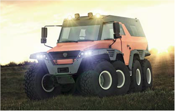 Вездеход «Шаман» предназначен для перевозки людей и грузов по грунтам со слабой несущей способностью, для преодоления болотистых мест-ностей, водных преград, а так же в экстремальных условиях. Вездеходы «Шаман» классифицируют-ся как снегоболотоходы, и могут быть использованы в любых экстремальных условиях, а восьми-колесная формула «Шамана» и шины сверхнизко-го давления позволяют преодолевать разнообразные препятствия и двигаться без труда и в условиях бездорожья, и по дорогам общего пользования. На вездеходы можно установить разнообразное навесное оборудование.