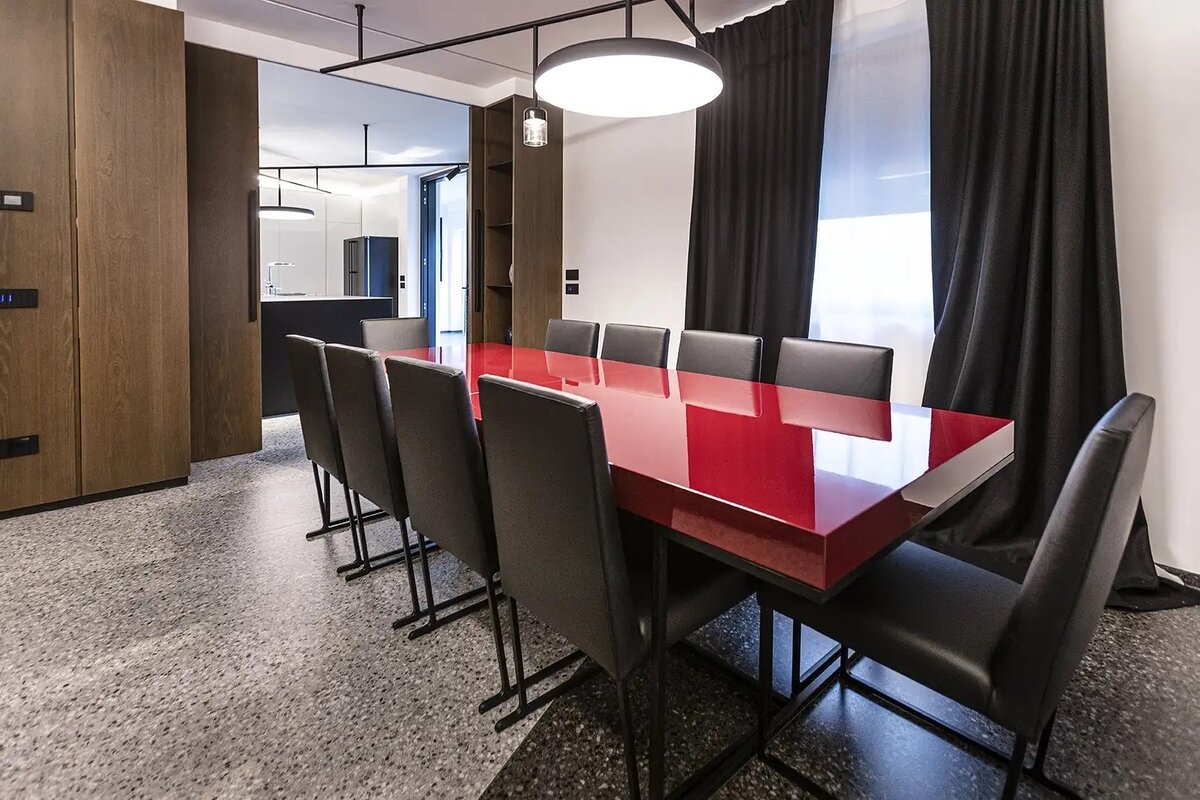 Интерьер квартиры с плиткой «венецианский терраццо»