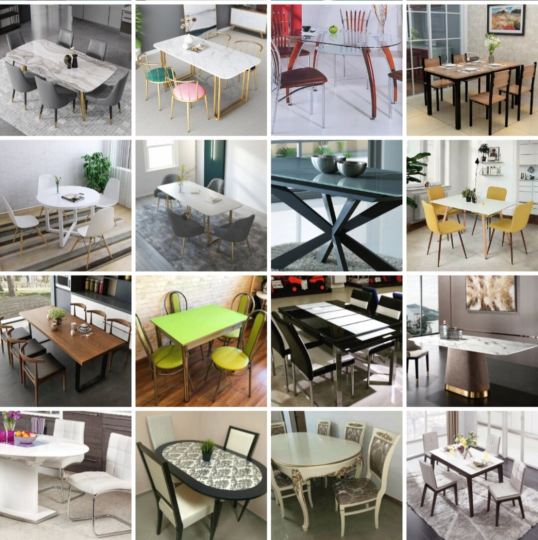 Современные кухонные и обеденные столы 