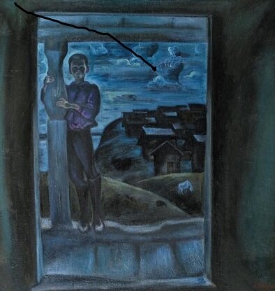 Продолжение деревенской были «Серебряный купол в голубом небе» / Илл.: Художник Виктор Попков (фрагмент картины)