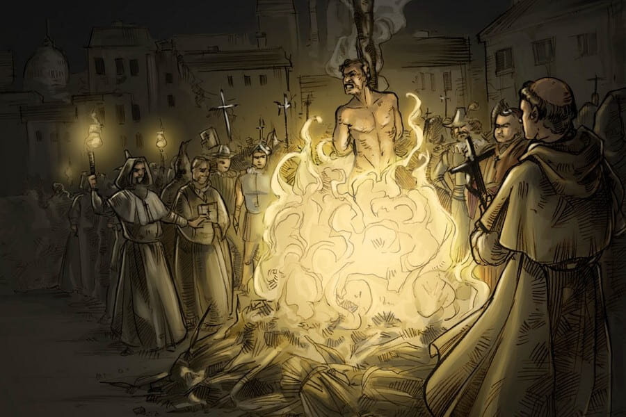 Сожжение  Джордано Бруно.