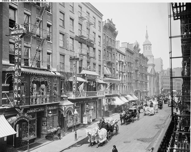 Мотт Стрит в Нью-Йорк Сити