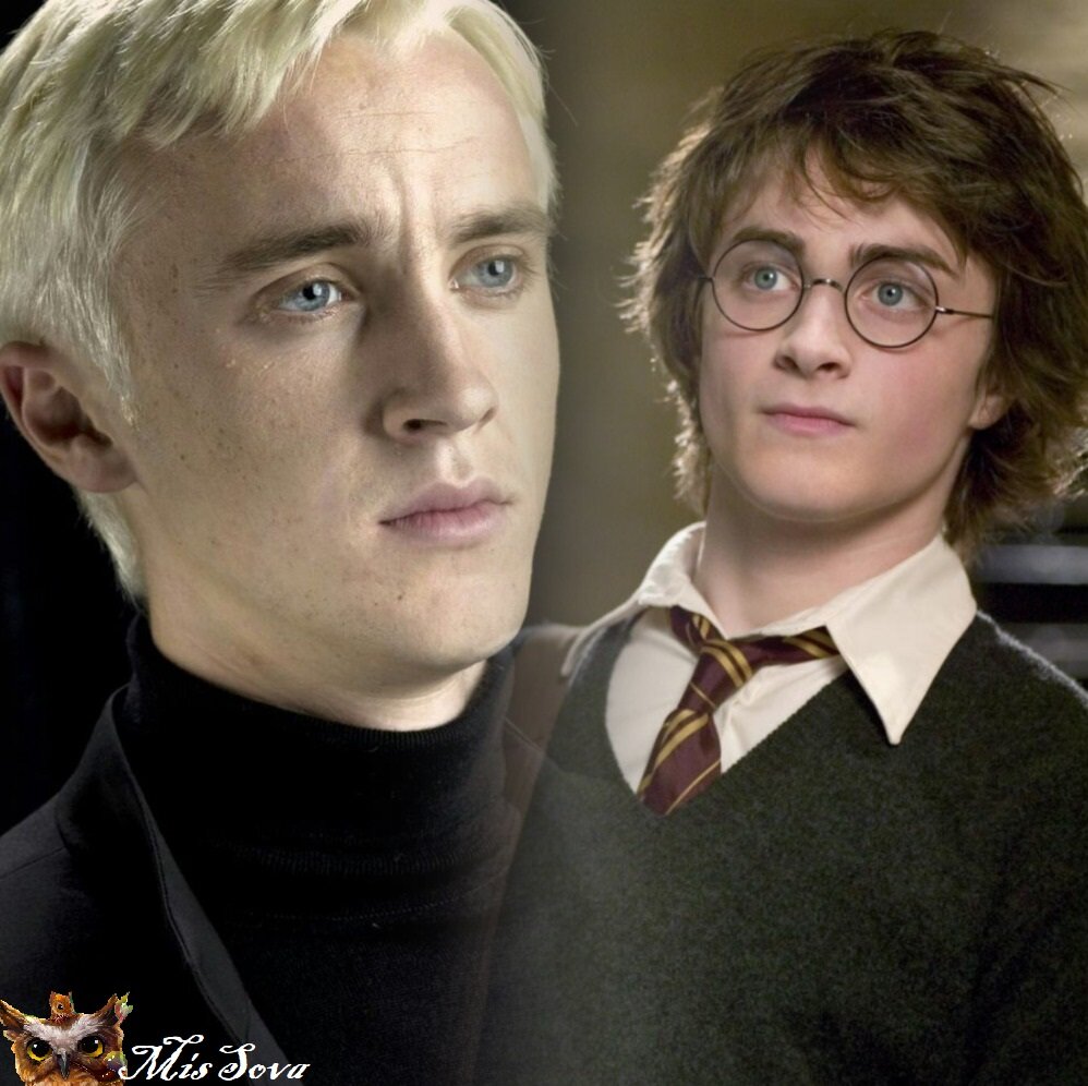 Драко и Гарри. Их конфликт часто вовлекал одного или другого в переделки. Коллаж авторский 
