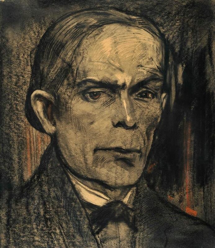 Шигалев. Иллюстрация к роману «Бесы» (1982). Художник И. Глазунов. Источник: https://magisteria.ru/rus-lit-prose-19/dostoevsky-and-revolution