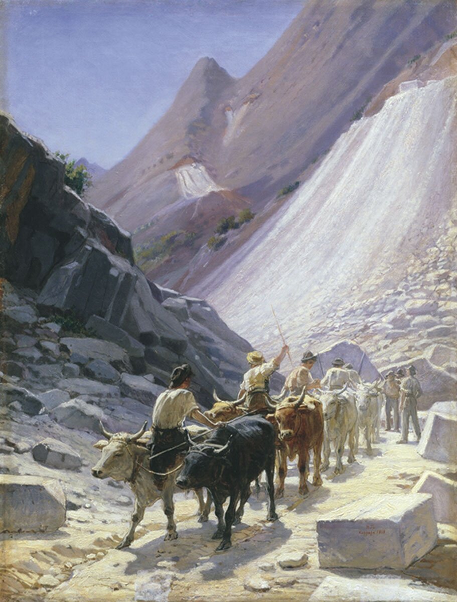 «Перевозка мрамора в Карраре» (1868 год) 