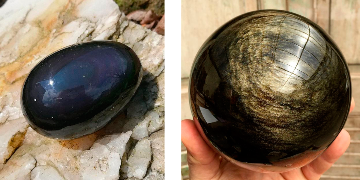 Минерал Обсидиан резонирует с Плутонианской энергией