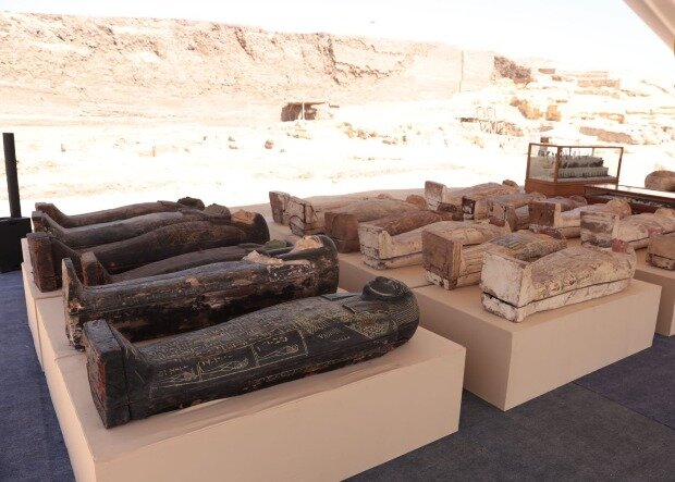Саркофаги, найденные в Саккарском некрополе. Источник изображения: Ministry of Tourism and Antiquities of Egypt