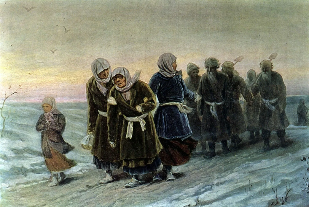 Василий Григорьевич Перов «Возвращение крестьян с похорон зимою», 1880 год. Государственная Третьяковская Галерея, Москва. Читайте и слушайте книги преподобного Паисия Святогорца (1924-1994). Ссылки внизу