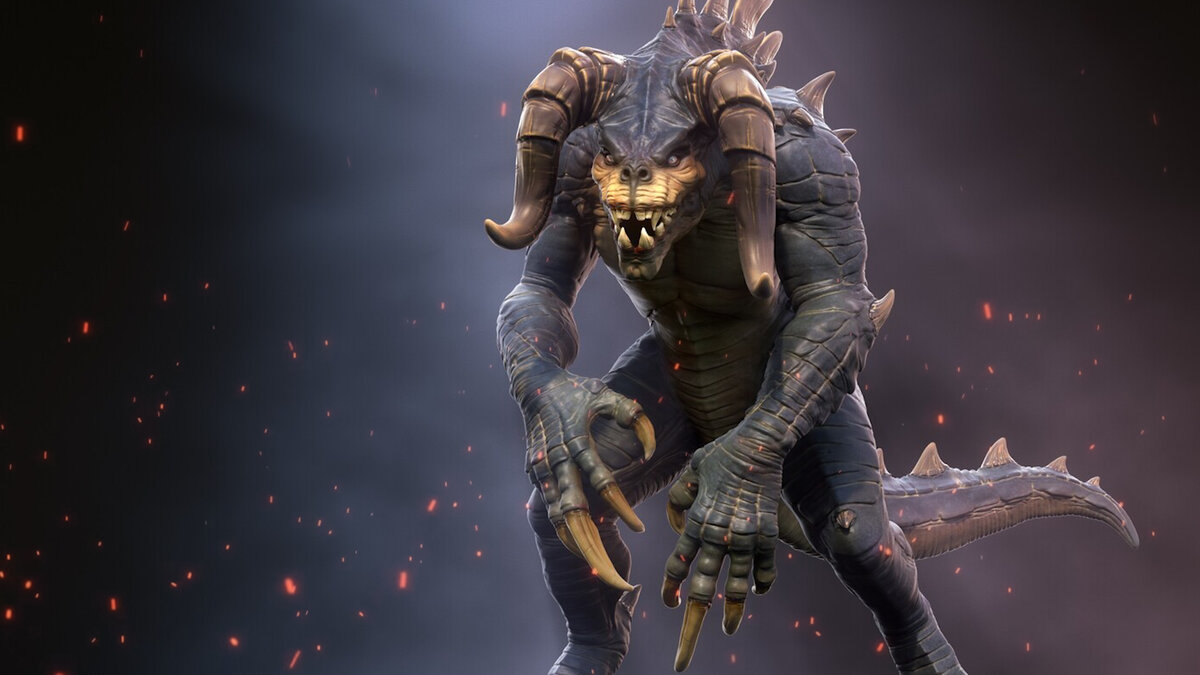 Коготь Смерти. Ничего себе "ящерка".