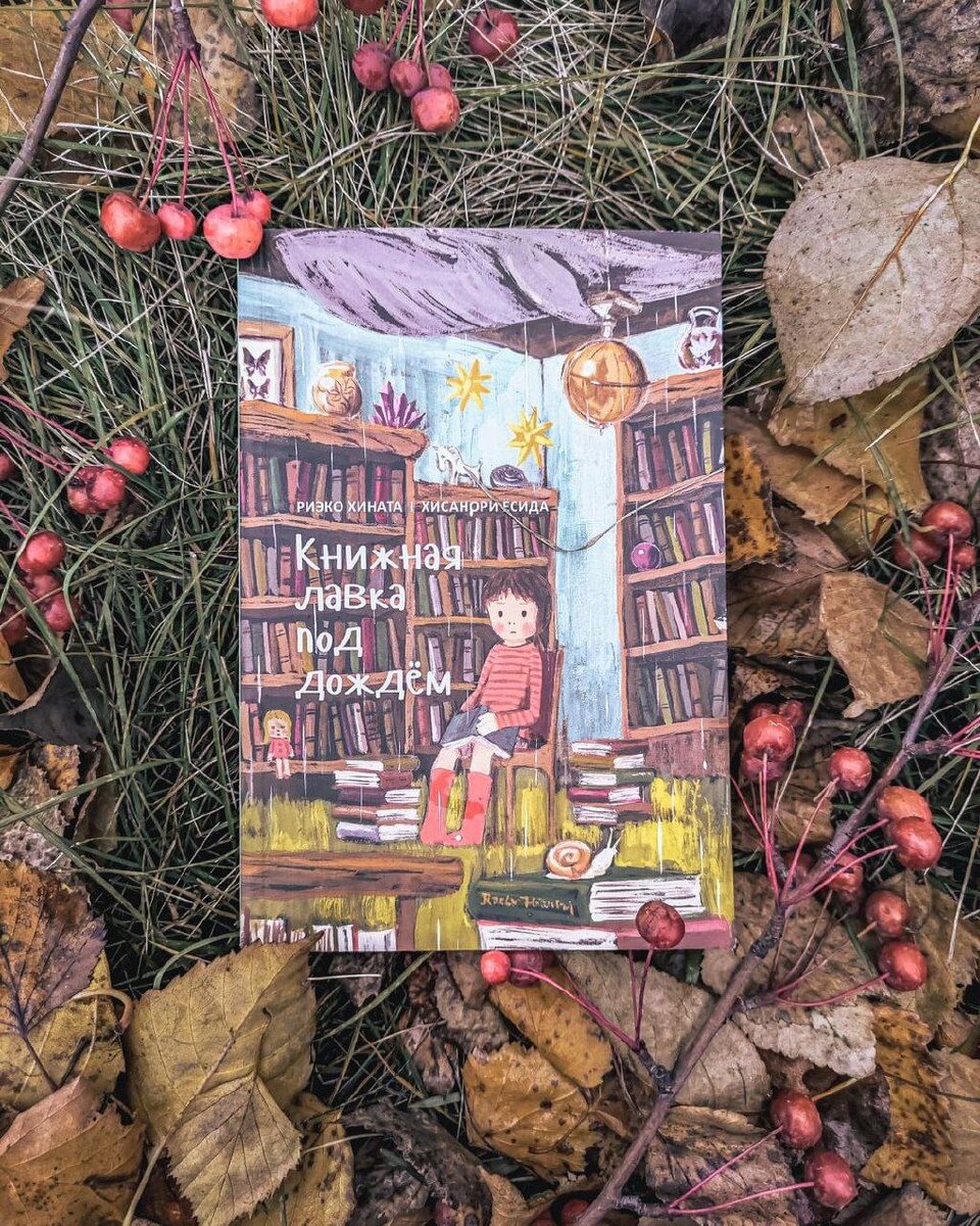 Фотография книги Риэко Хината «Книжная лавка под дождём» (© krisztina_kurdova, 2022)