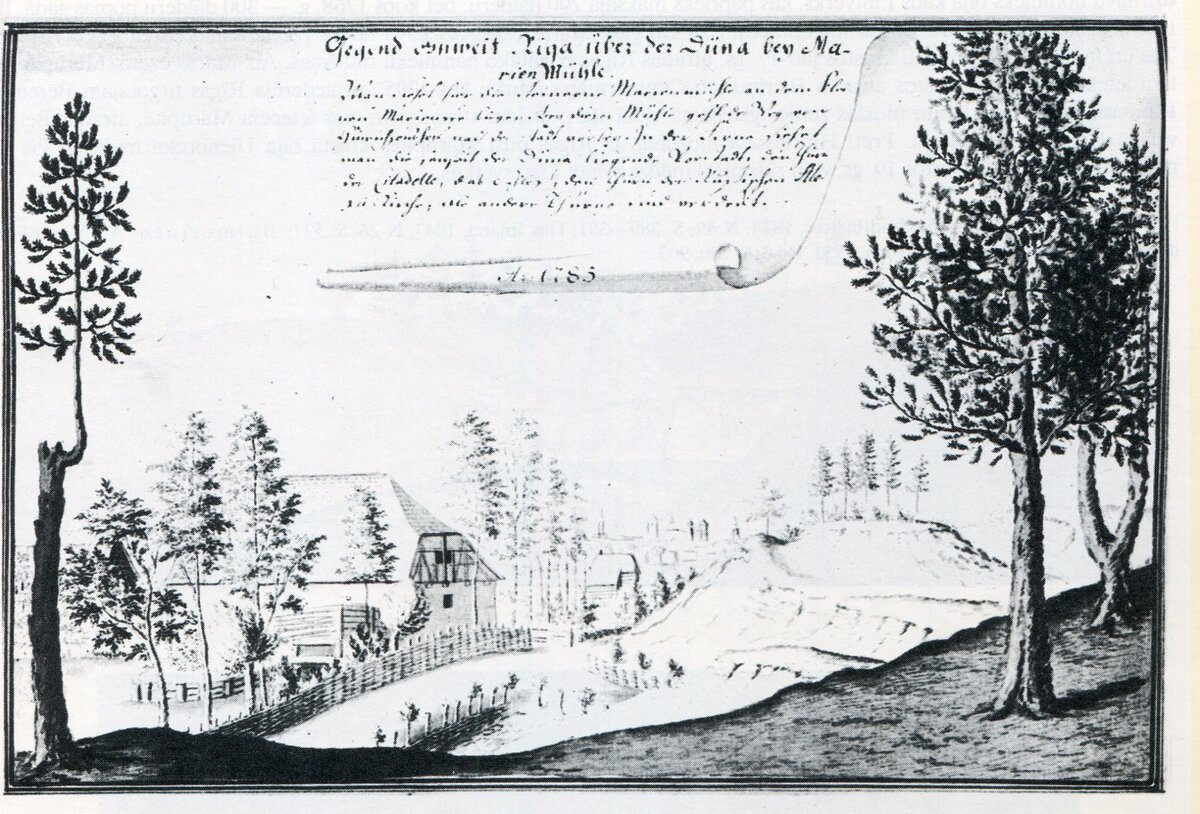 Мельница Св. Марии в 1785 году. LNB