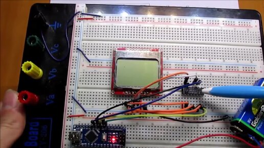 Правильное подключение дисплея Nokia 5110 к Arduino через конвертер уровней на HEF4050BP