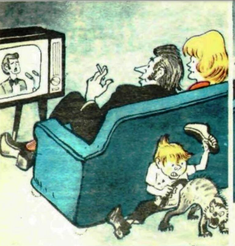Журнал "Крокодил" 1975 год. Рисунок Бориса Ефимова. 