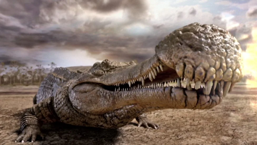 Саркозух против современного нильского крокодила