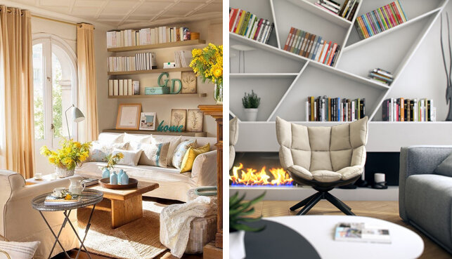 Книги наполнят пространство душевными нотками, настраивающими на приятное времяпровождение.