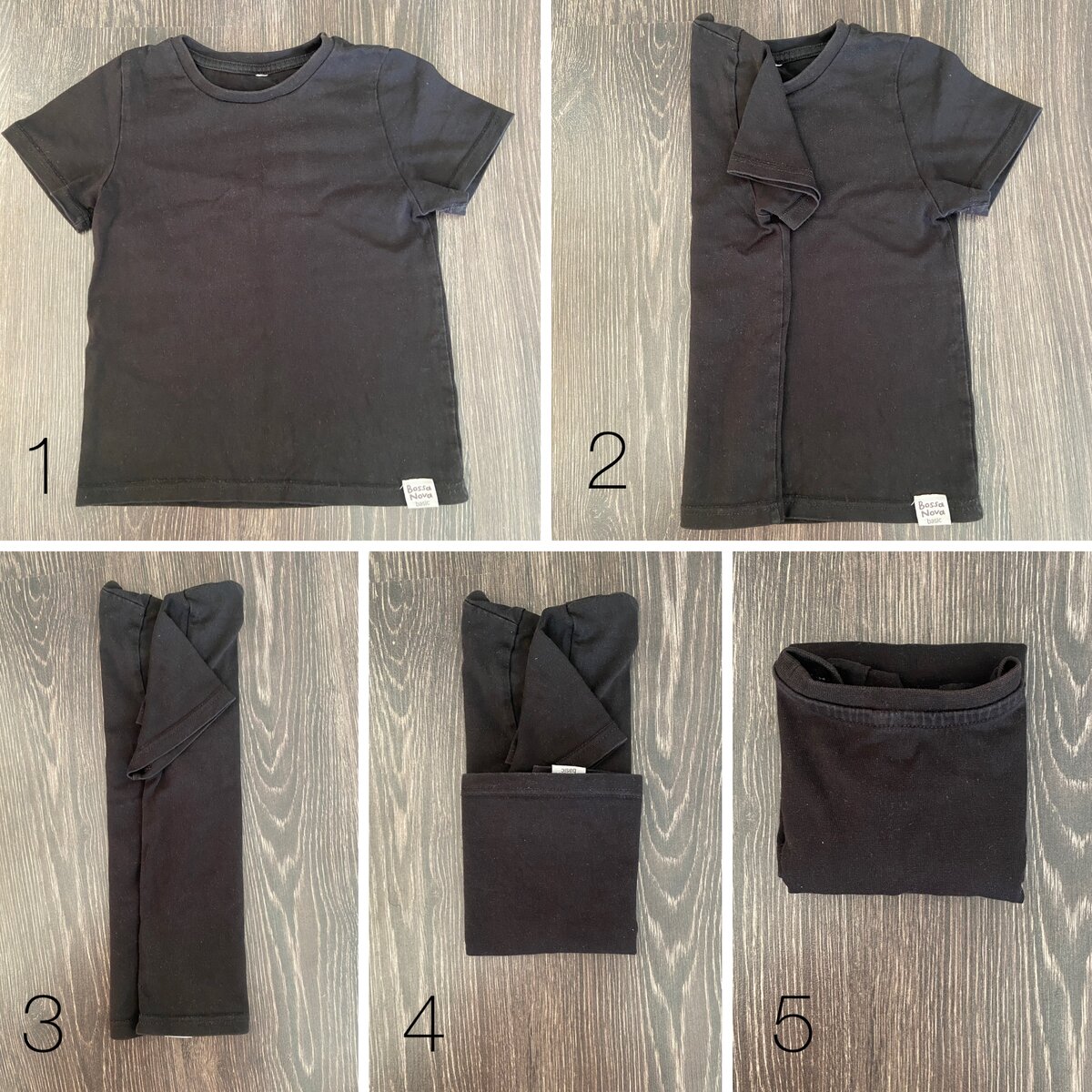 Складываем футболки методом вертикального хранения