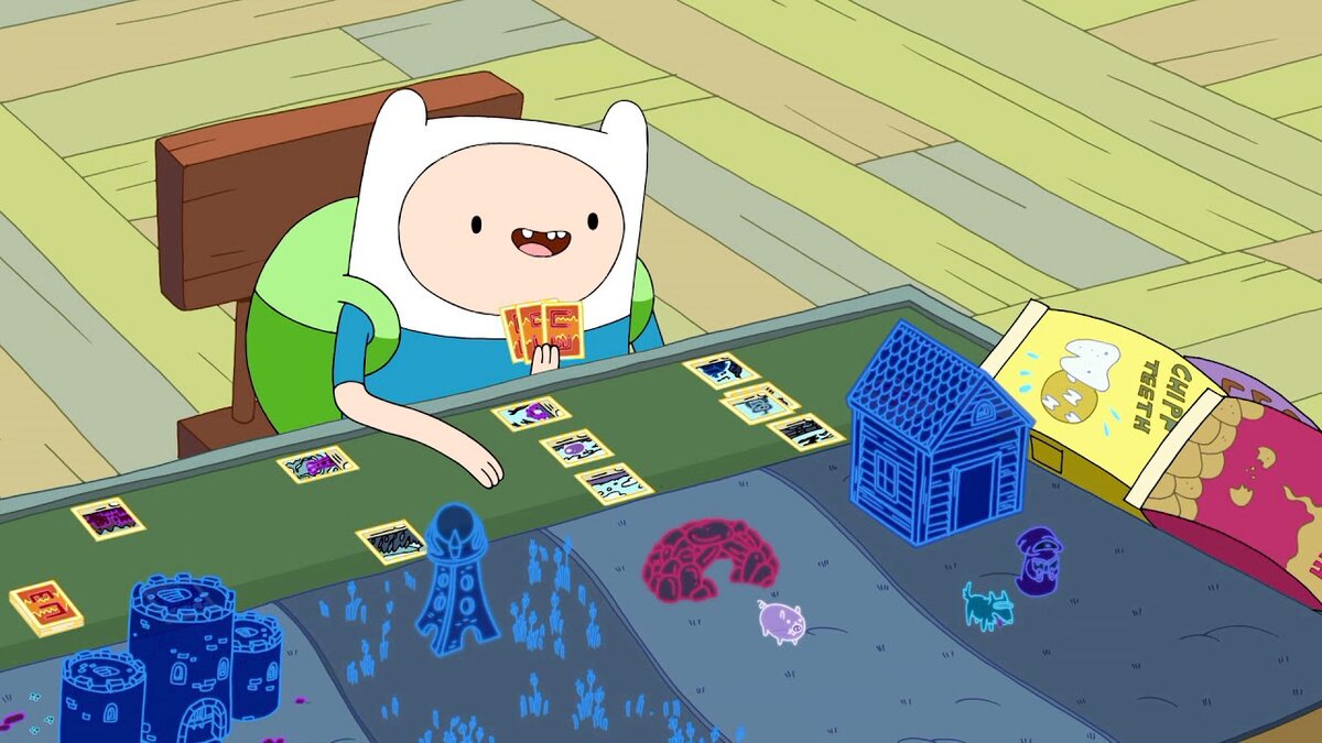 "Финн за игрой в "карточные войны". Источник: Яндекс.Картинки"