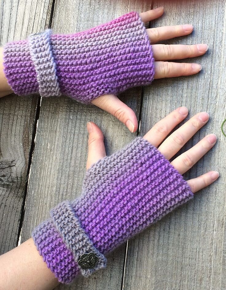 Как связать перчатки без пальцев спицами: пошаговая инструкция, узоры и техника вязания