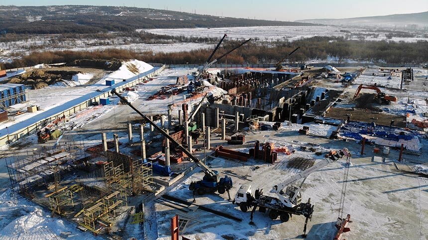Фото: 49gov.ru, строительство СОК "Президентский", Магадан 