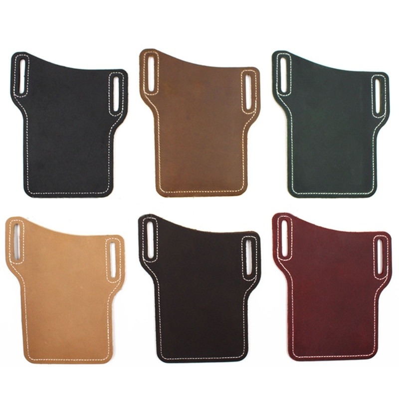 Кожаный чехол-карман для телефона с петлями под ремень