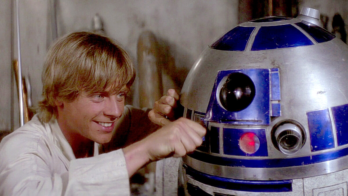 Люк и R2-D2 ("Новая надежда, Lucasfilm, 1977)