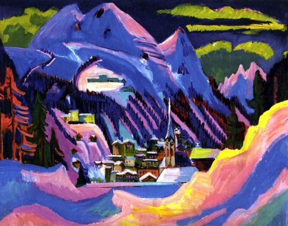 Кирхнер. Давос в снегу. 1923.