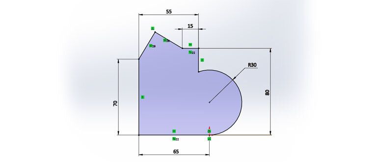Добавление взаимосвязей в эскиз SolidWorks