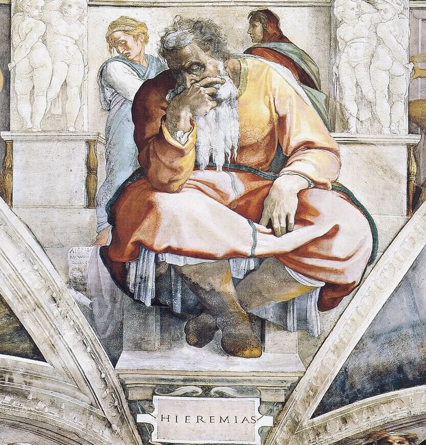 Пророк Иеремия. Микеланджело Буонарроти. Сикстинская капелла. Ватикан.
