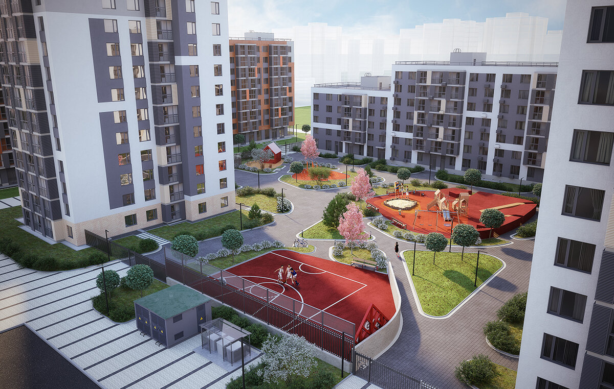 Система "закрытый двор".Без машин и посторонних. Даже соседи с другого двора не могут зайти в ваш двор. Есть камеры видеонаблюдения