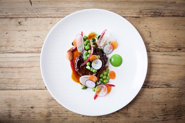 Конский язык с зеленым горошком и овощами . Время приготовления: 10 часов