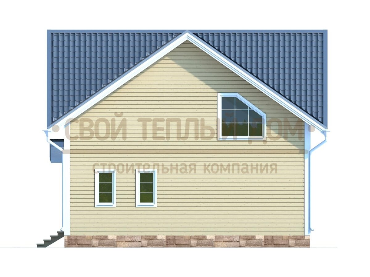 Визуализация проекта КД-47: обратная сторона дома