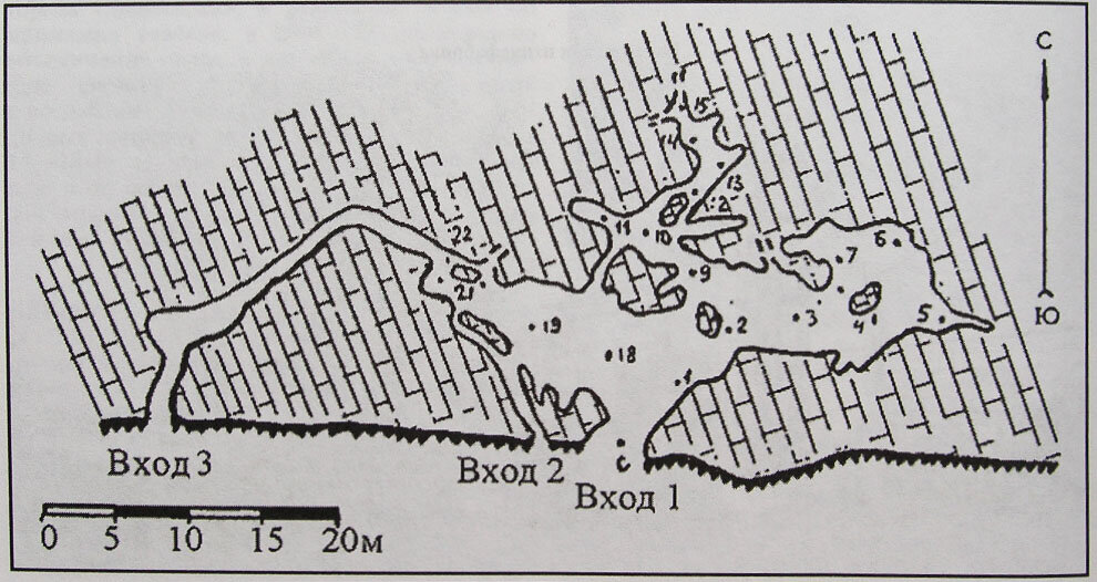 Смолинская пещера схема