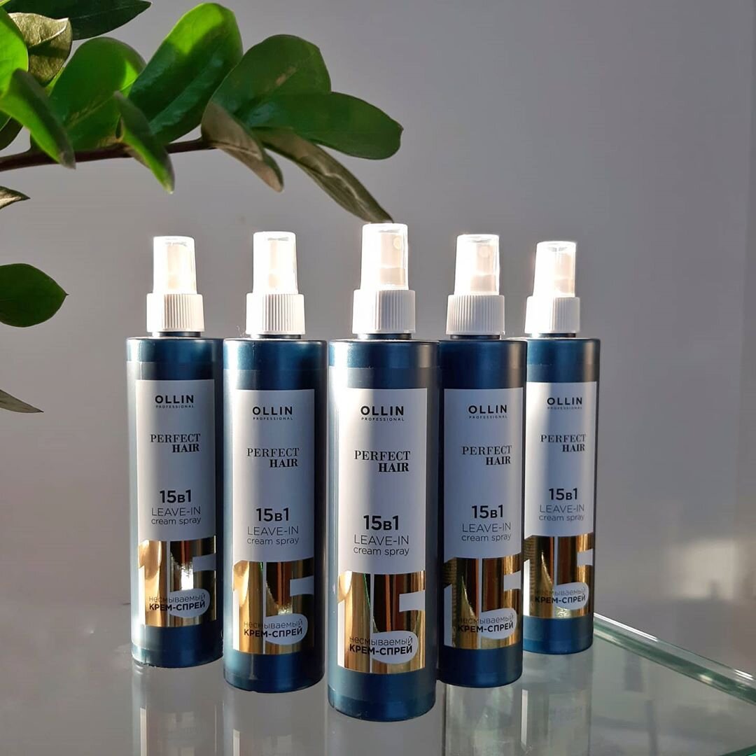 На фото OLLIN PERFECT HAIR 15 в 1 Несмываемый крем-спрей, 250мл