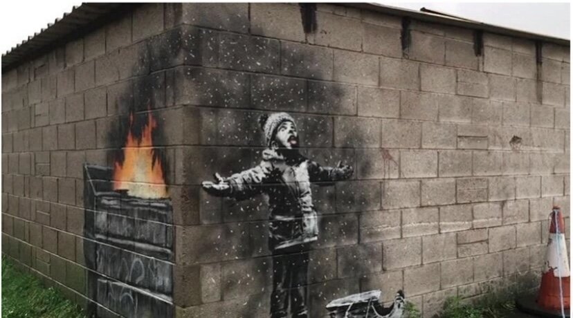 Граффити «С Рождеством» Бэнкси