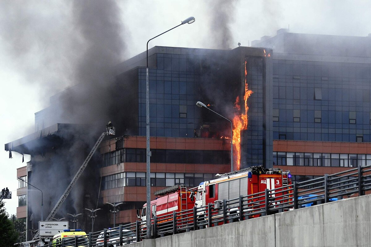 пожар в центре москвы