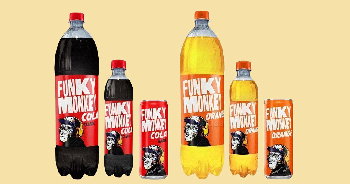    Газированный напиток Funky Monkey Cola и Funky Monkey Orange