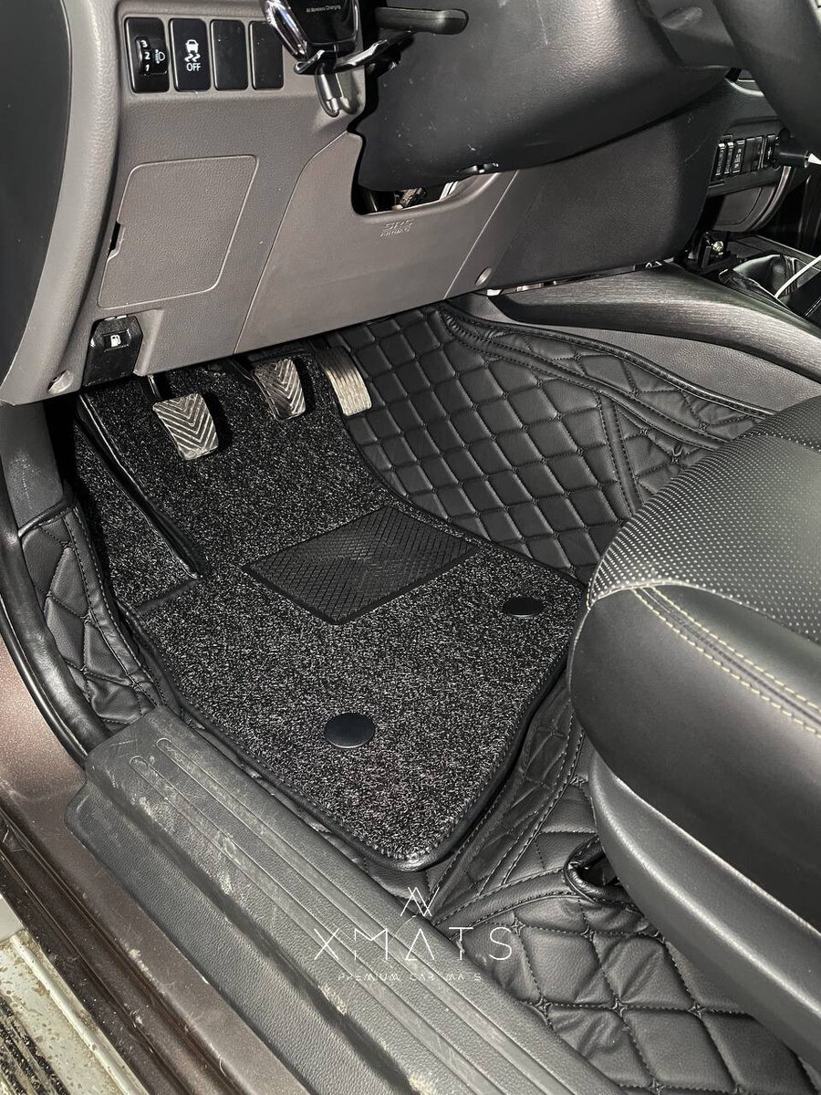 3D коврики из экокожи на Mitsubishi L200 (5-ое поколение)