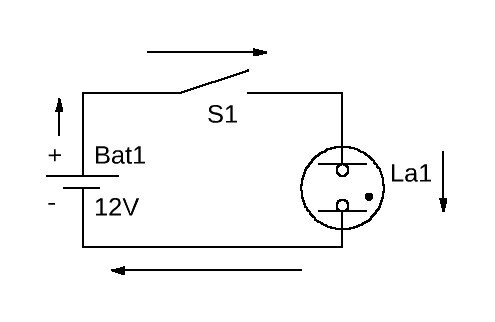 Схема подключения лампочки