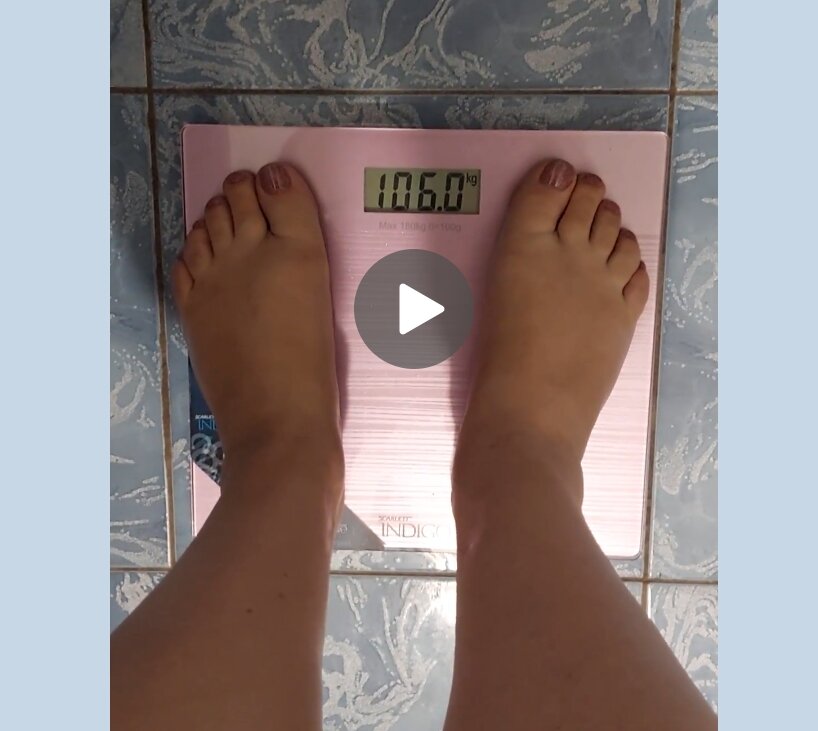 Первоначальный вес Натальи на старте Программы. Фото предоставлено Натальей.